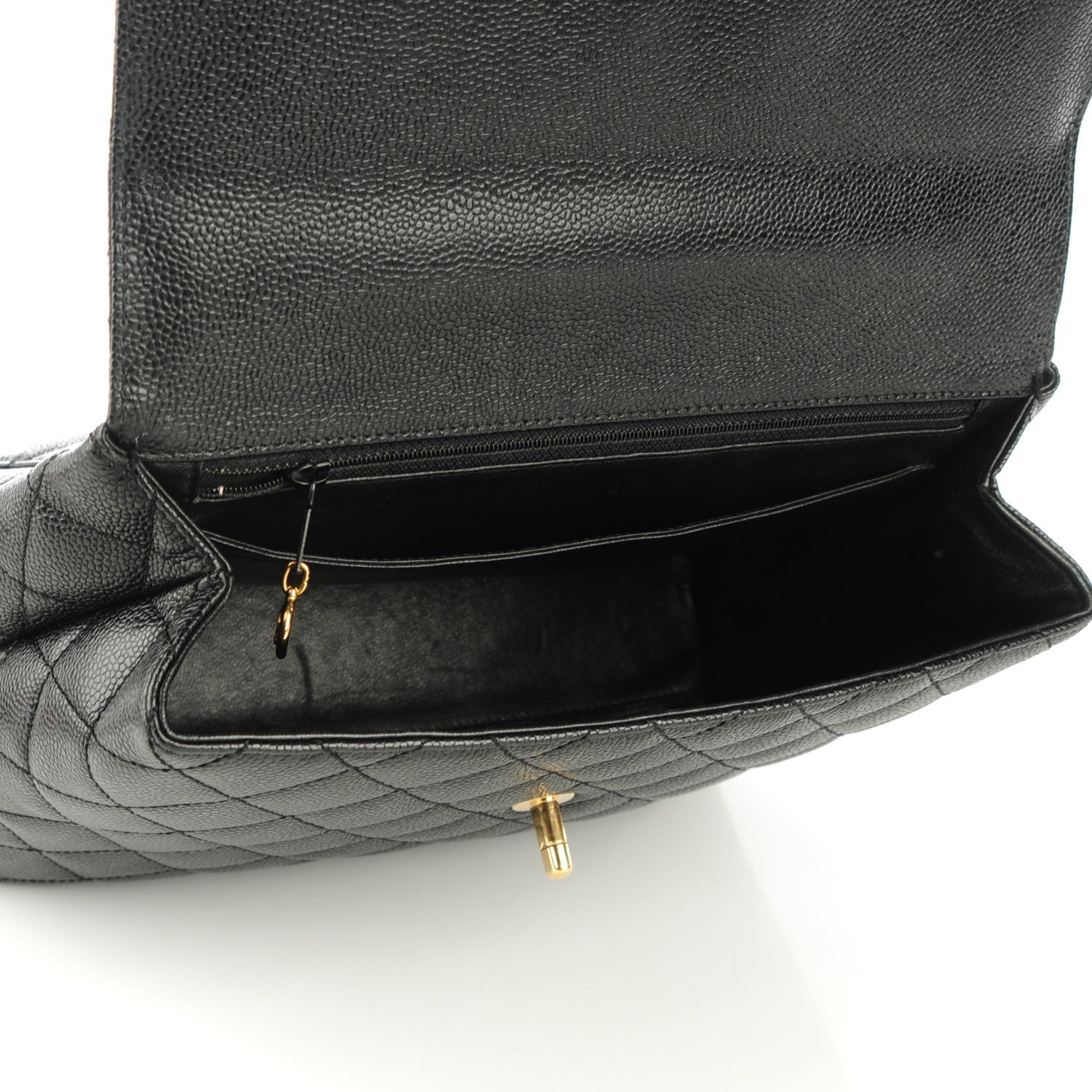 Chanel Caviar Quilted Jumbo Kelly Flap Black 5 of 8