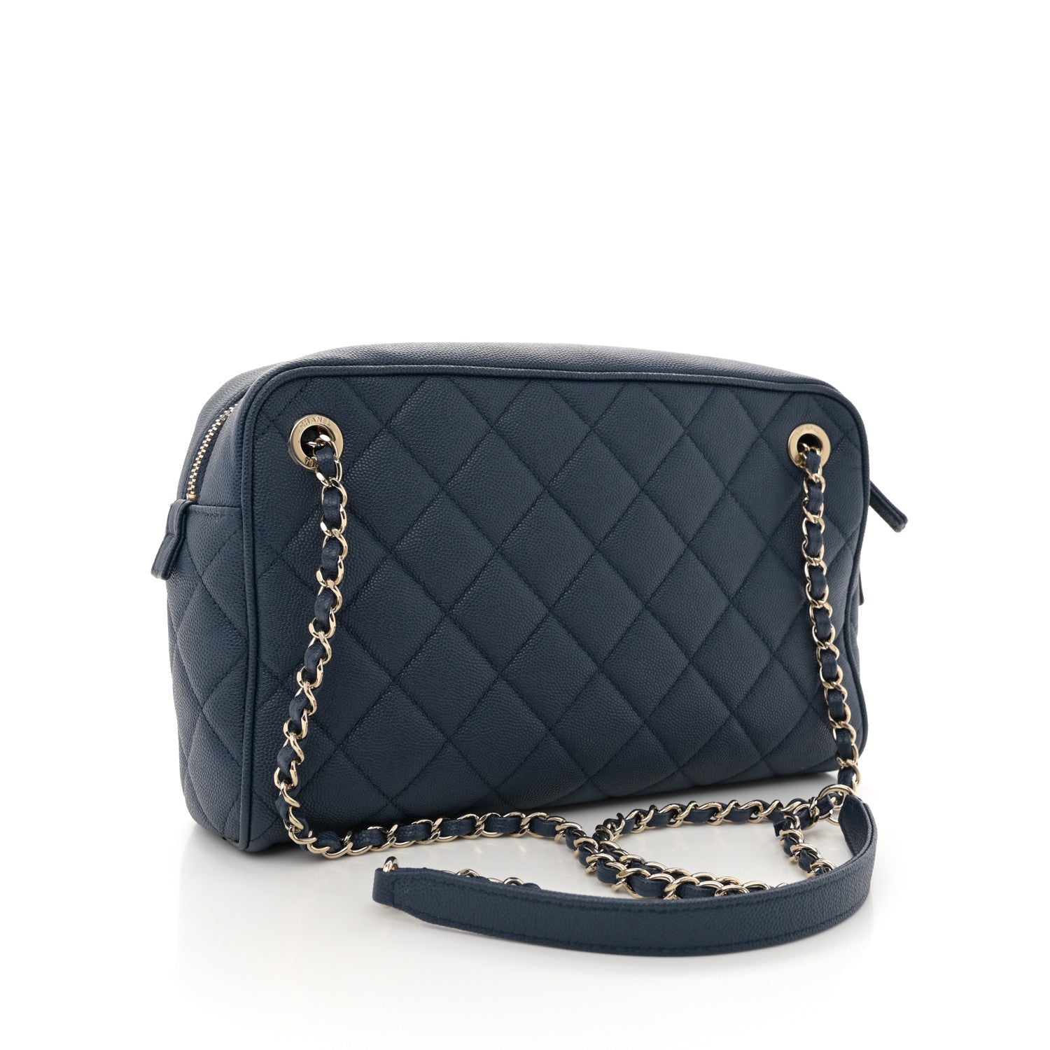 Chanel Caviar Quilted Large In & Out Camera Case Navy 4 of 12