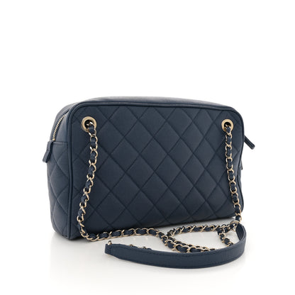 Chanel Caviar Quilted Large In & Out Camera Case Navy 4 of 12