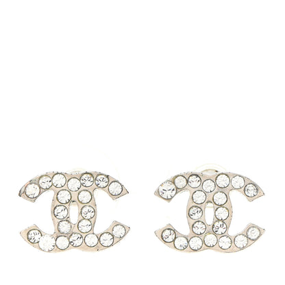 Chanel Crystal Mini CC Earrings Silver 1 of 6