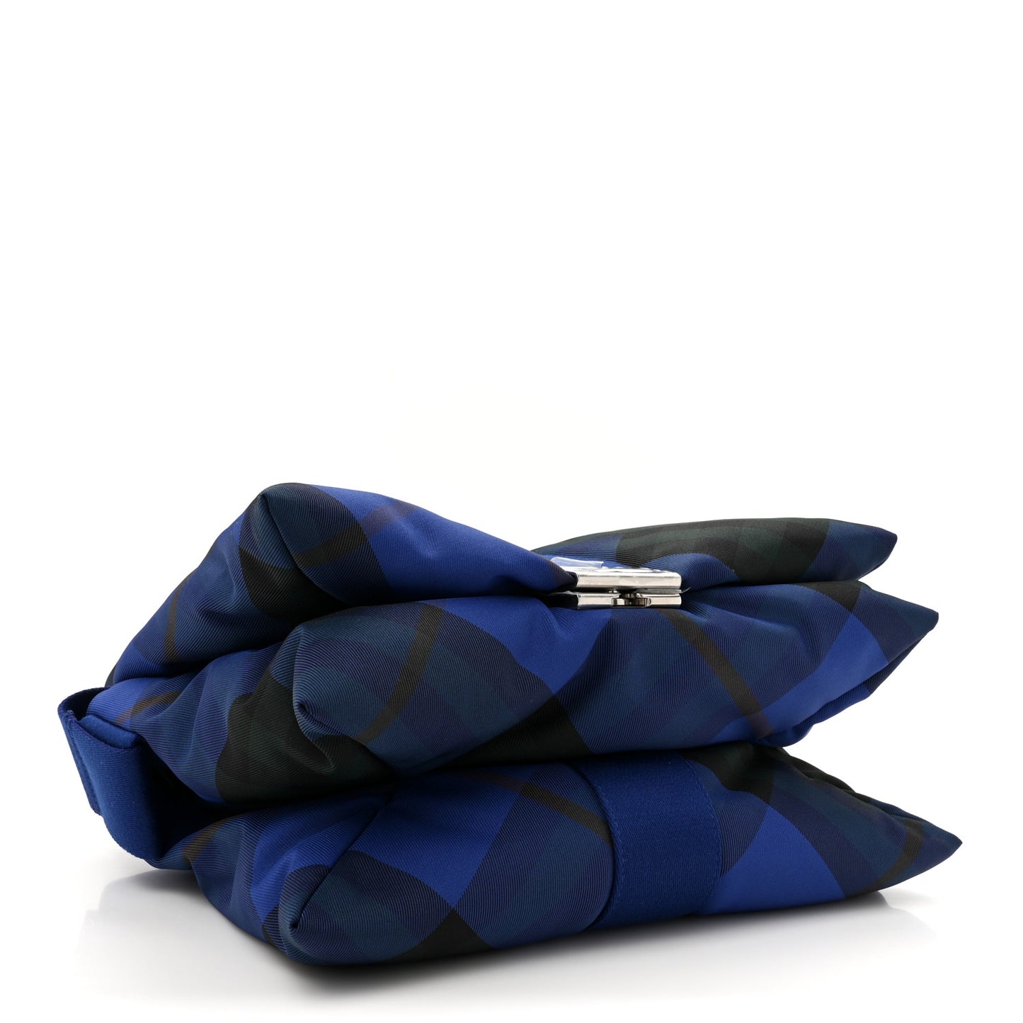 Nylon Pillow Check Knight Crossbody Blue