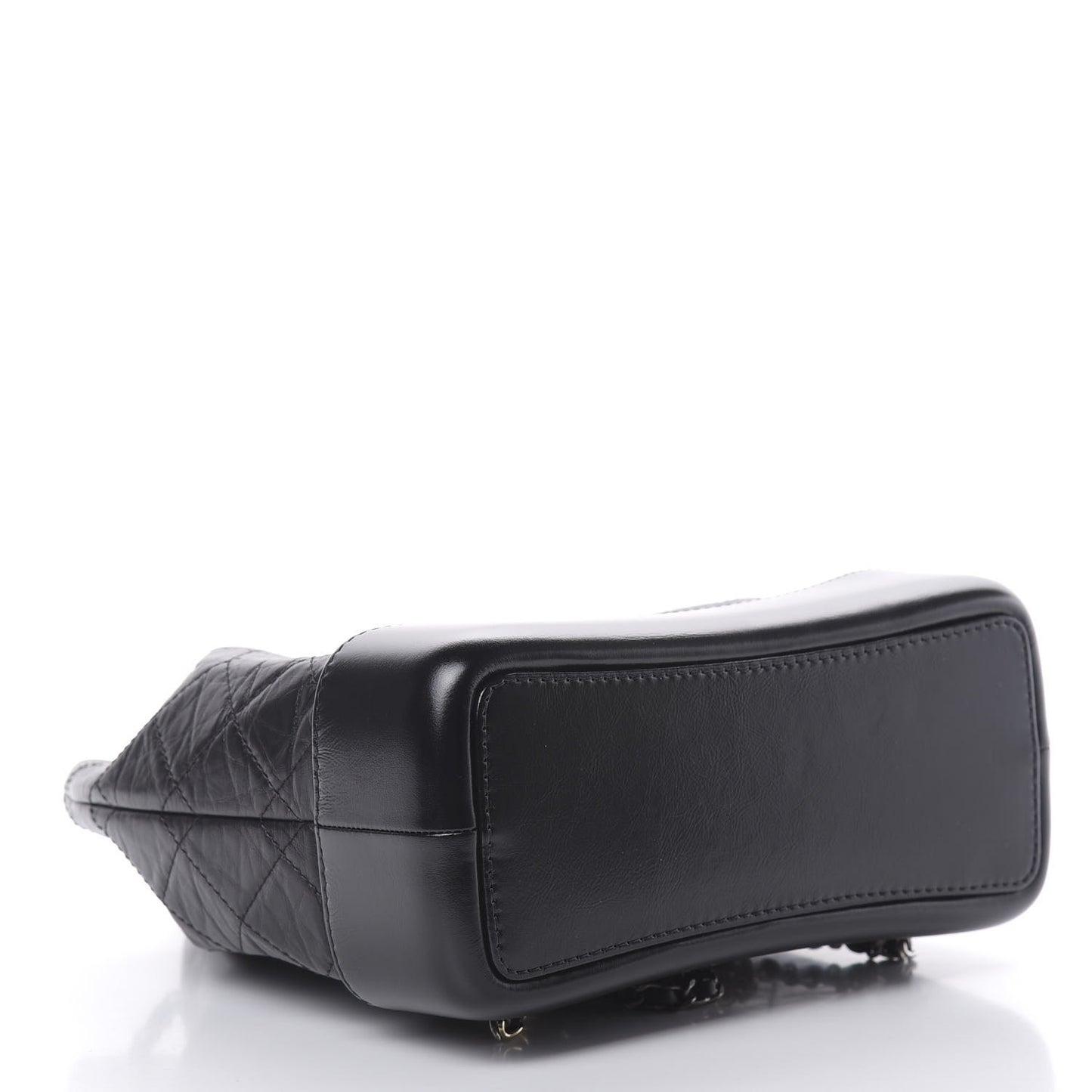Aged Calfskin Quilted Small Gabrielle Backpack Black