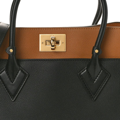 Louis Vuitton Calfskin Monogram On My Side MM Black 7 of 9