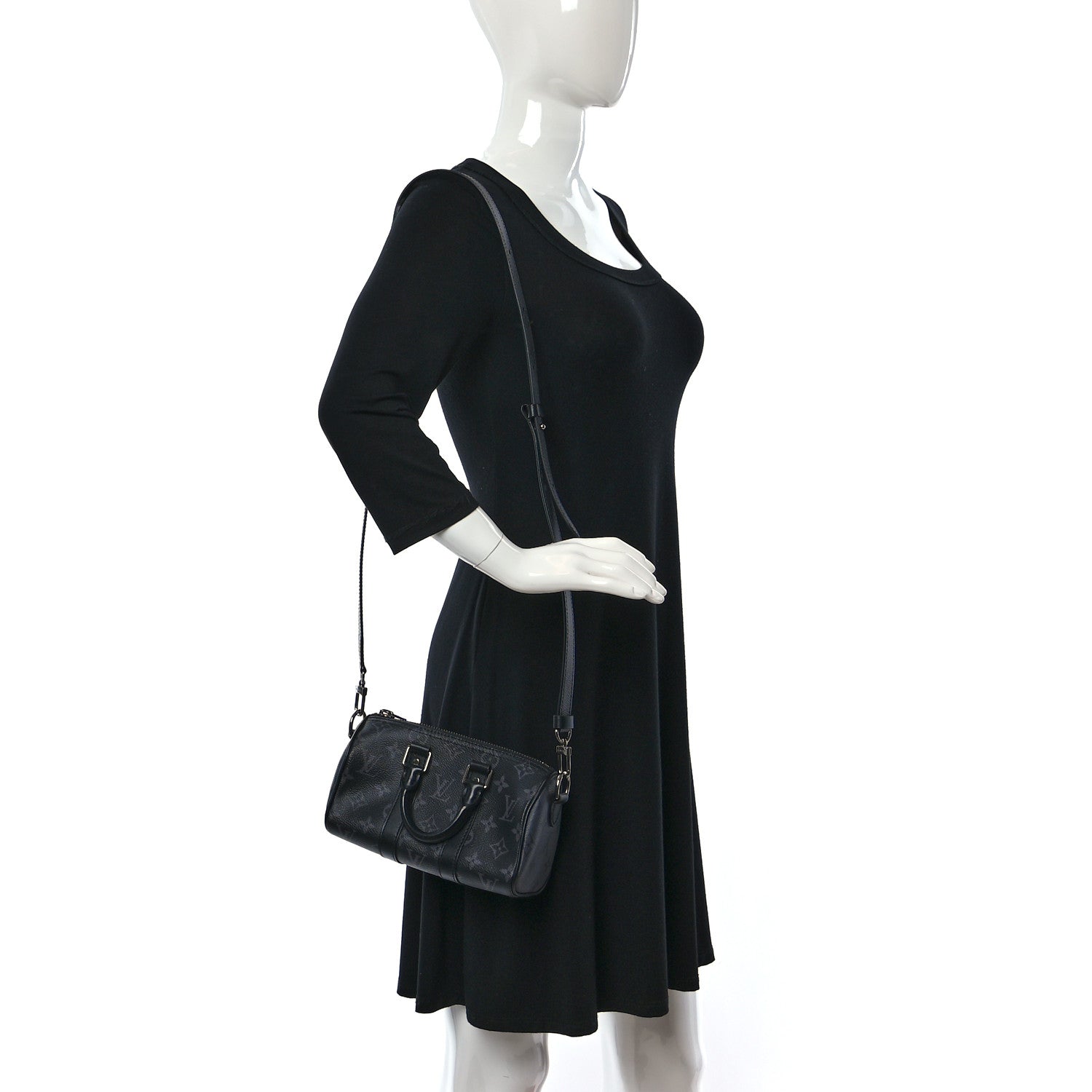 Louis Vuitton Reverse Monogram Eclipse Keepall XS Black 2 of 8