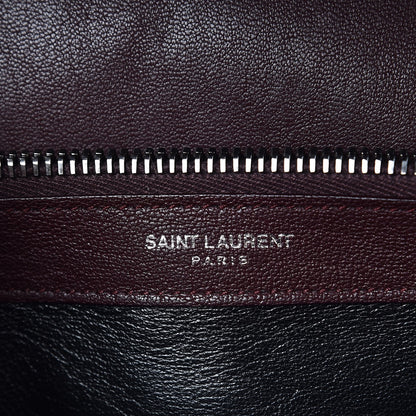 Saint Laurent Sheepskin Matelasse Chevron Monogram Large College Satchel Amaranto 8 of 10