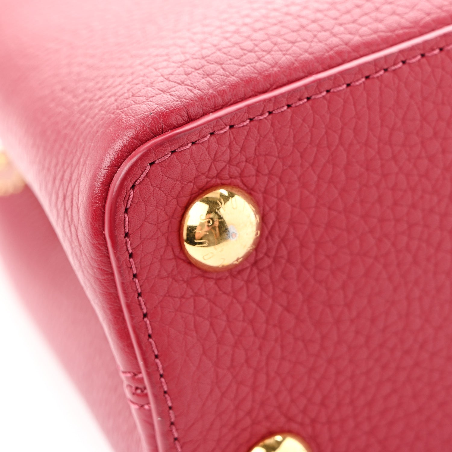 Louis Vuitton Taurillon Embellished Flower Capucines BB Dark Pink 10 of 11