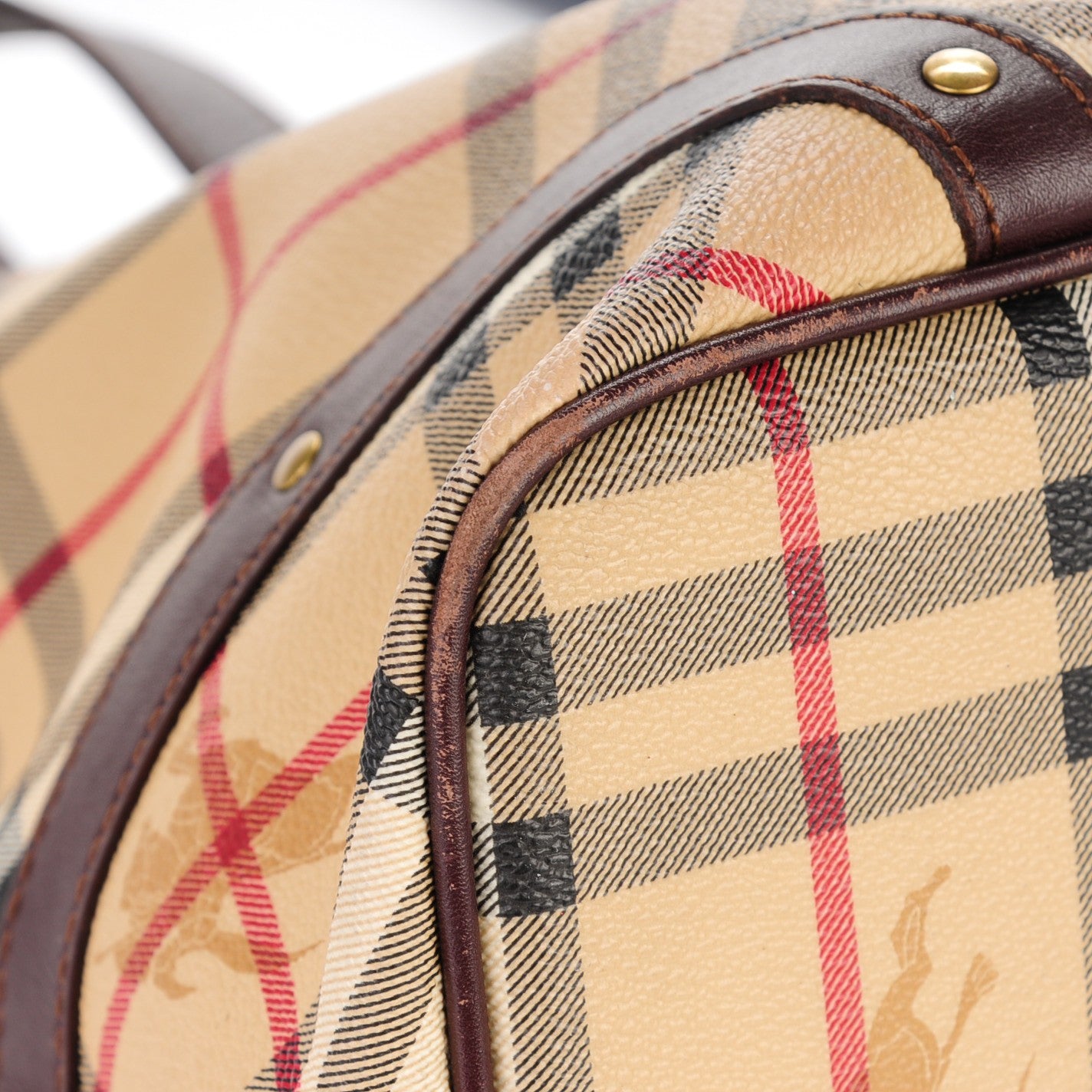Burberry Haymarket Check Large Tote Chocolate 9 of 18