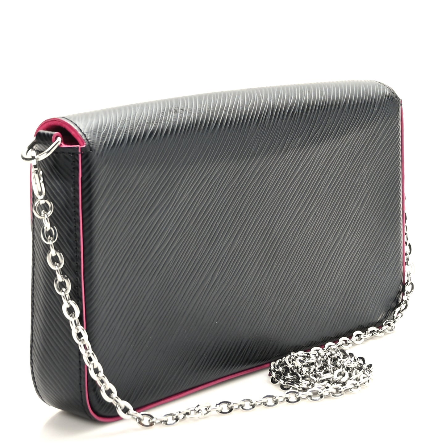 Epi Pochette Felicie Black Hot Pink