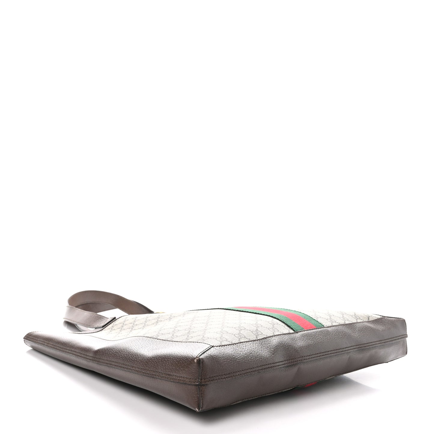 GG Supreme Monogram Web Large Ophidia Vertical Shopping Tote Brown