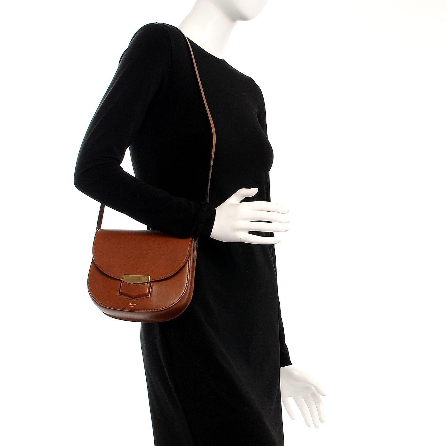 Smooth Calfskin Small Trotteur Brown