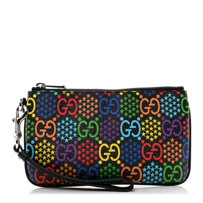 Gucci GG Supreme Monogram Psychedelic iPhone Pouch Black 1 of 7