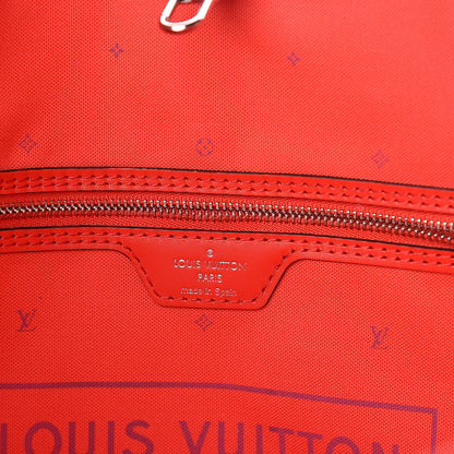 Louis Vuitton Monogram Escale Neverfull MM Rouge 6 of 10