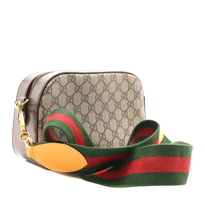 Gucci GG Supreme Monogram Web Neo Vintage Shoulder Bag Beige New Acero Crop 3 of 11