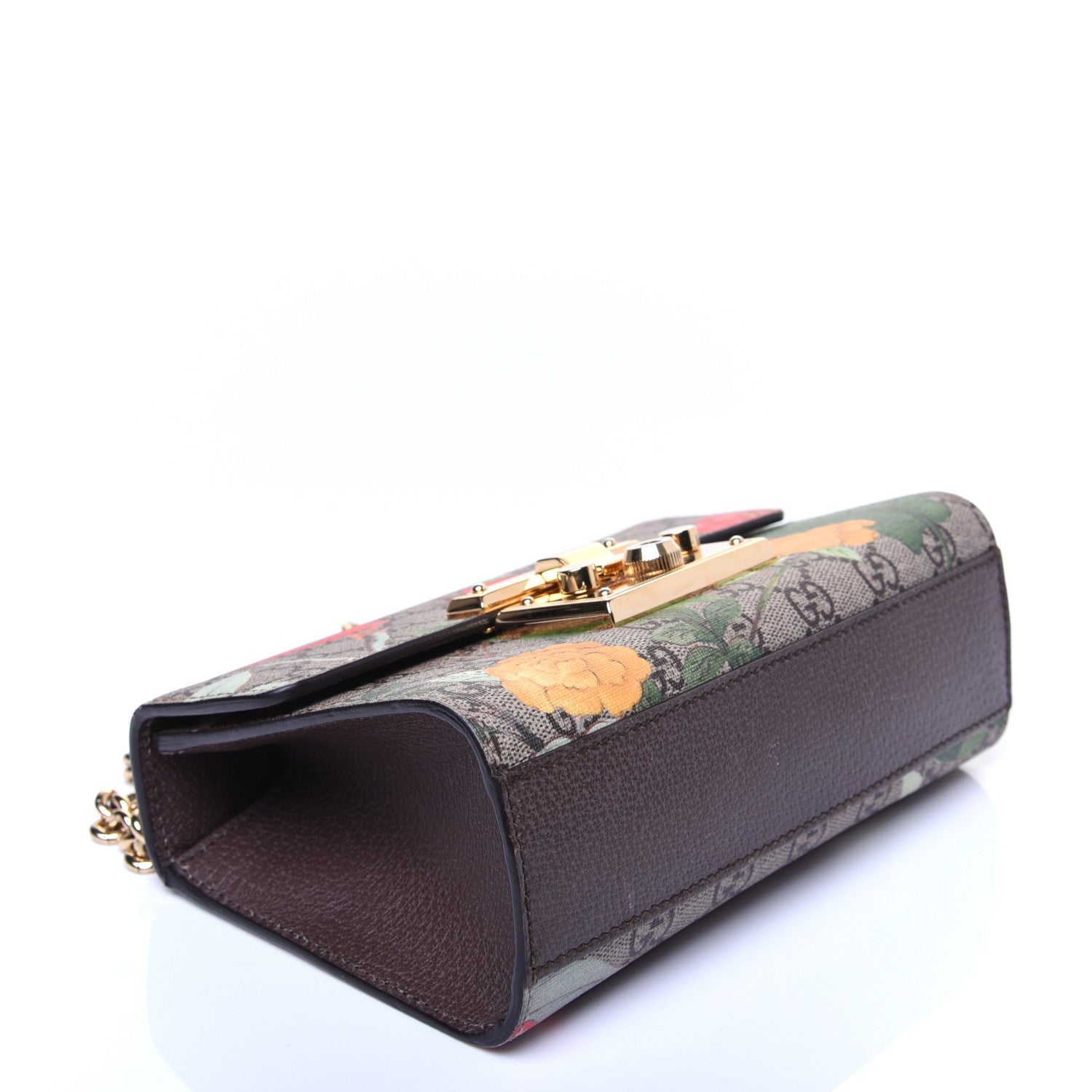 Gucci GG Supreme Monogram Tian Small Padlock Shoulder Bag Beige Multicolor New Acero 4 of 14