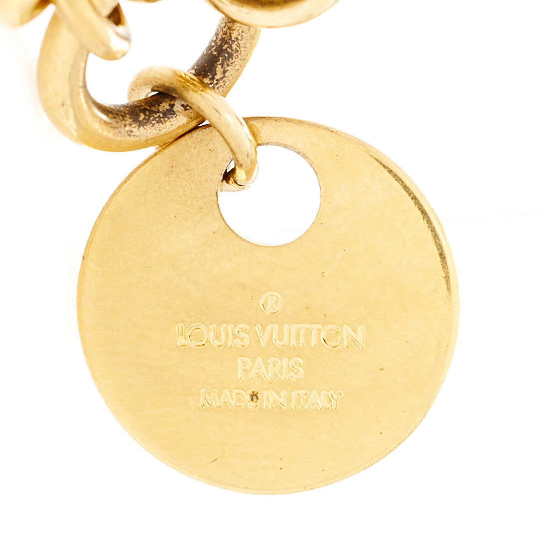 Louis Vuitton Metal LV Circle Bag Charm Key Holder Gold 5 of 6
