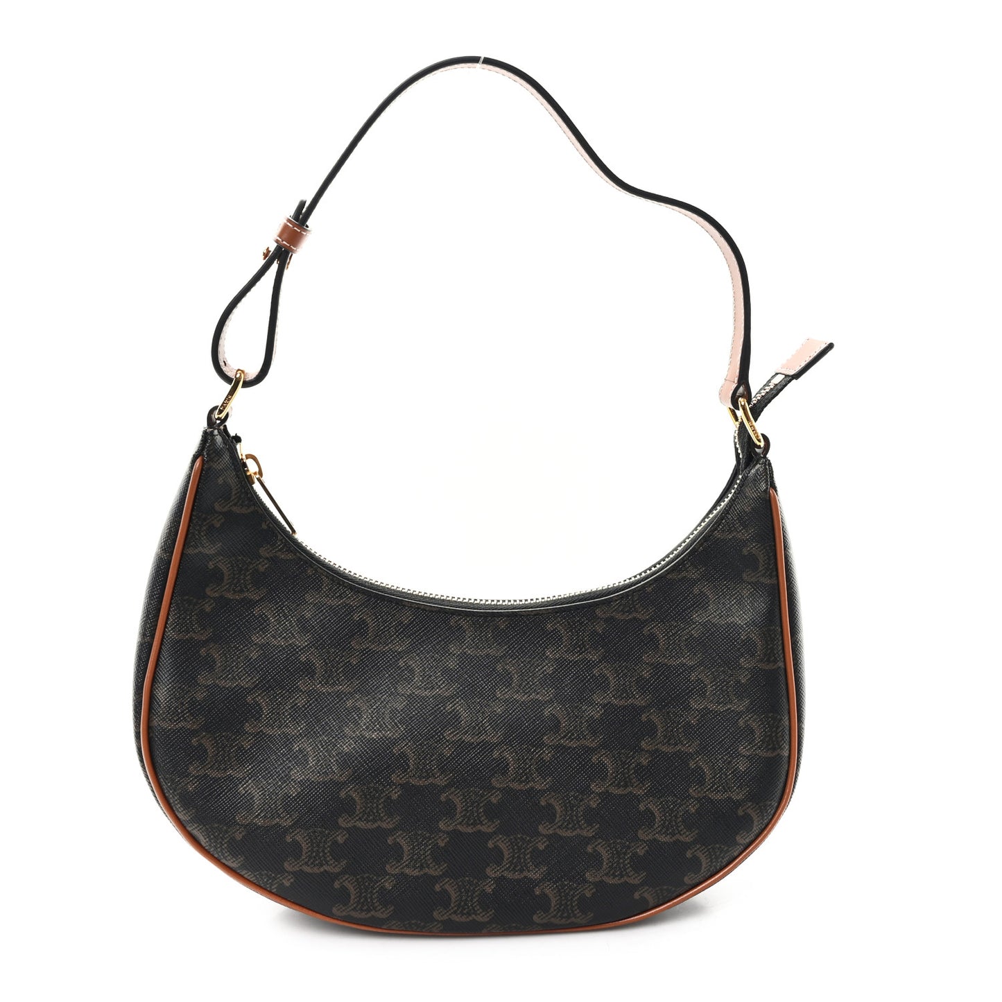 Triomphe Canvas Calfskin Ava Shoulder Bag Tan
