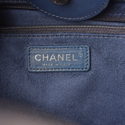 Chanel Caviar Large Studded Deauville Tote Navy 6 of 10