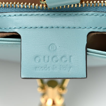 Gucci Boarded Dyana Lux Calfskin Small Jackie 1961 Hobo Dusty Azure 6 of 10