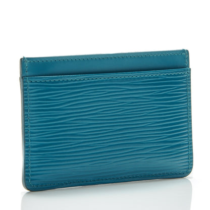 Louis Vuitton Epi Card Holder Cyan 3 of 6