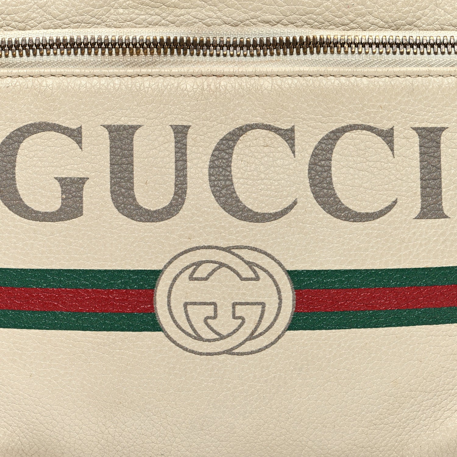 Gucci Grained Calfskin Small Logo Belt Bag White 8 of 13