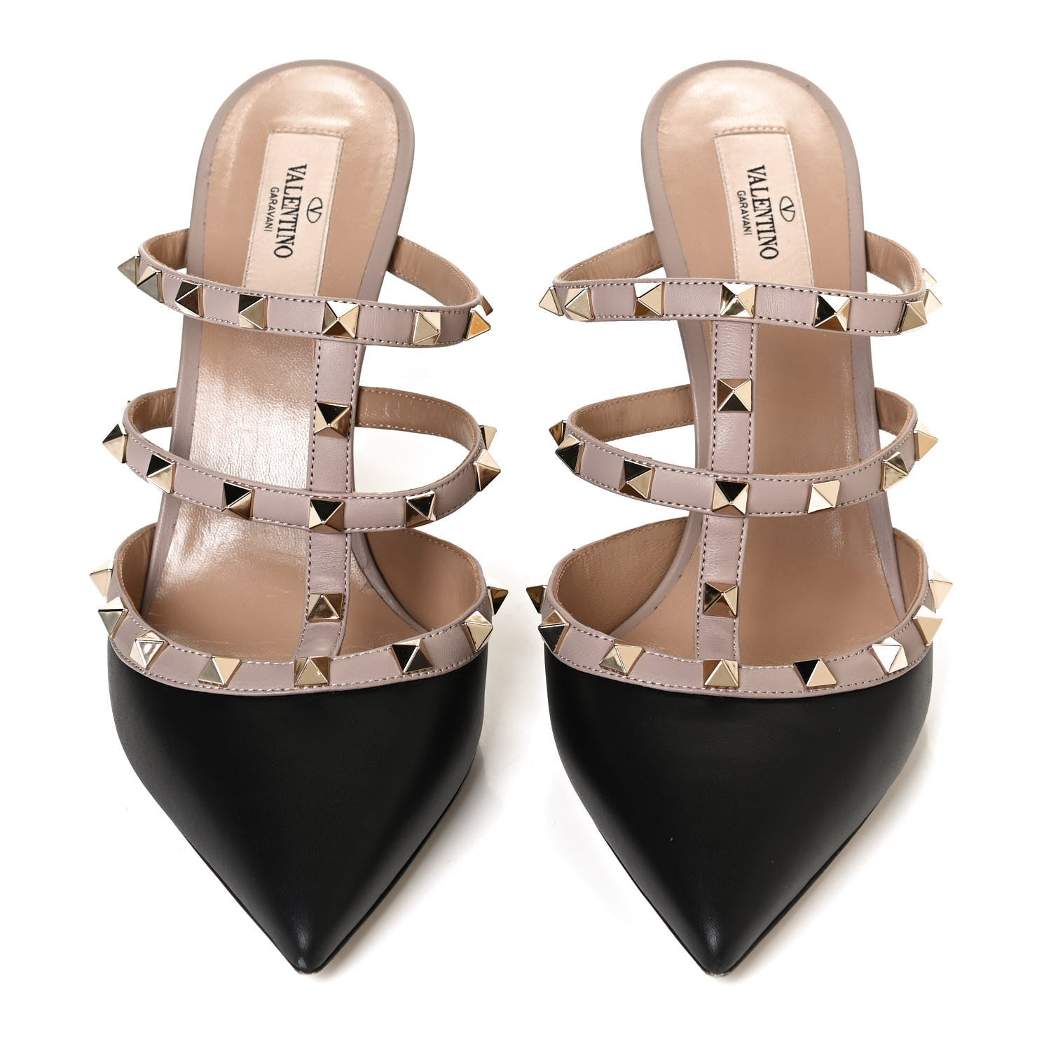 Valentino Garavani Nappa Rockstud 90mm Cage Mules 41 Black Poudre 5 of 10
