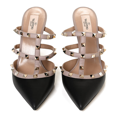 Valentino Garavani Nappa Rockstud 90mm Cage Mules 41 Black Poudre 5 of 10