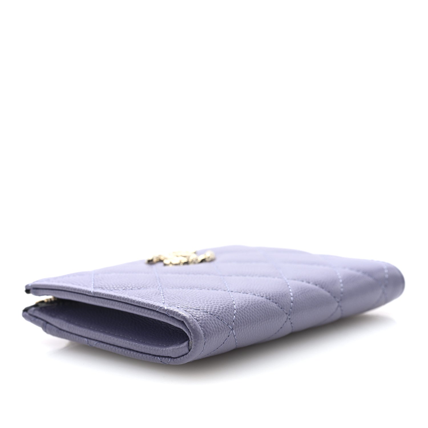 Chanel Caviar Quilted CC Zip Around Card Holder Wallet  Purple 4 of 8