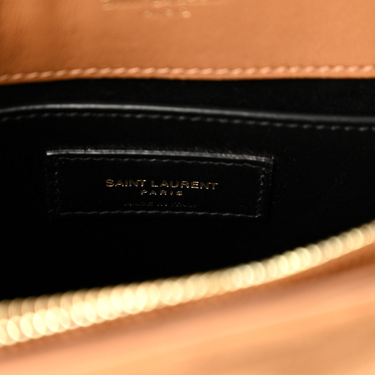 Saint Laurent Suede Calfskin Y Quilted Monogram Small Loulou Chain Satchel Cinnamon 5 of 9