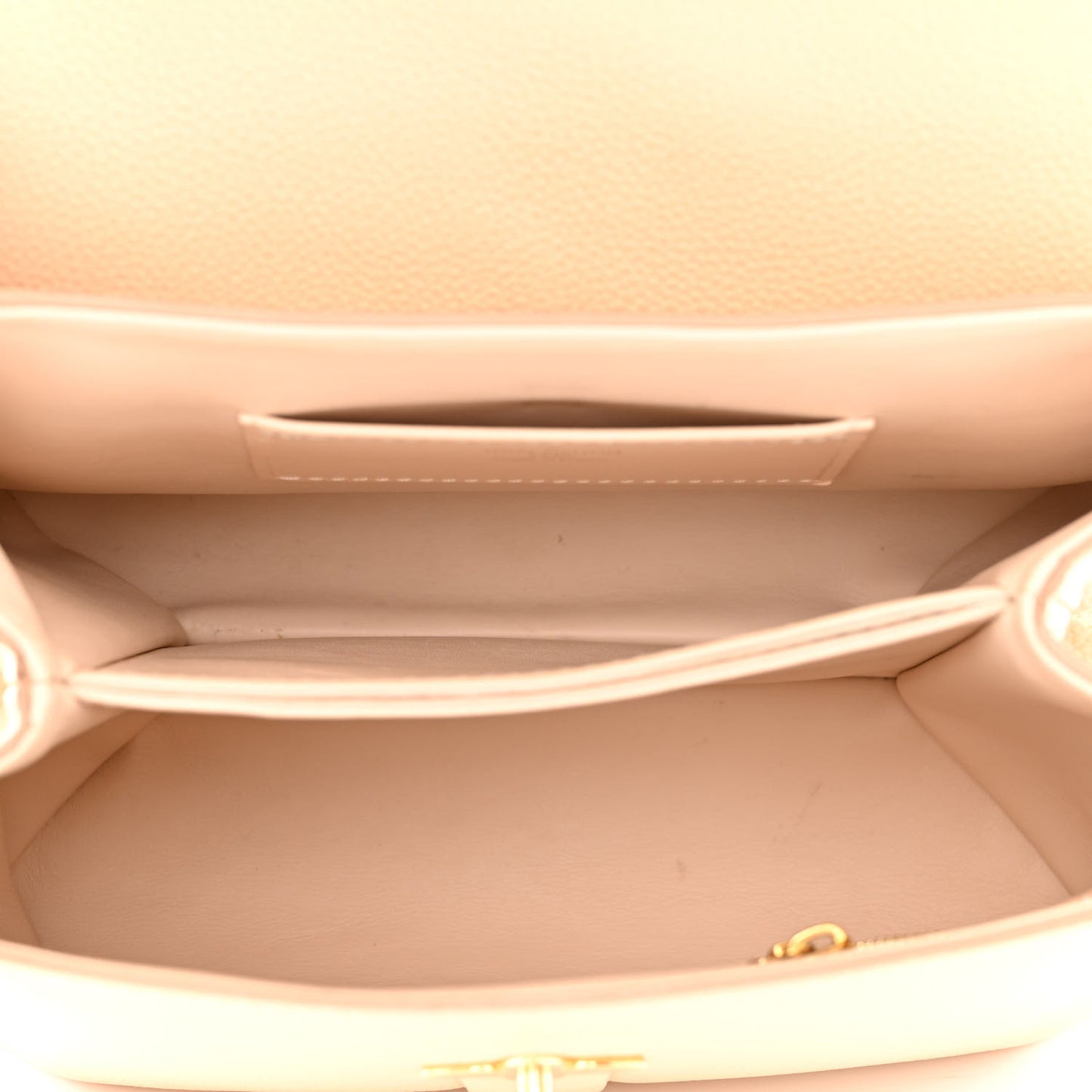 Grained Smooth Calfskin Rose Des Vents PM Creme