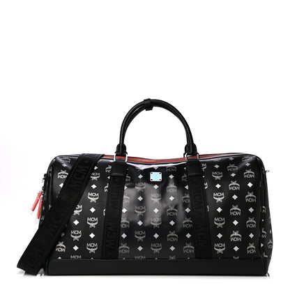 MCM Visetos Reflective Nylon Traveler Weekender Bag Black 1 of 4