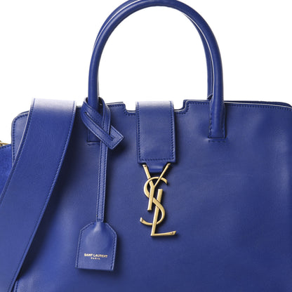 Saint Laurent Calfskin Suede Baby Monogram Downtown Cabas Ultramarine 12 of 12