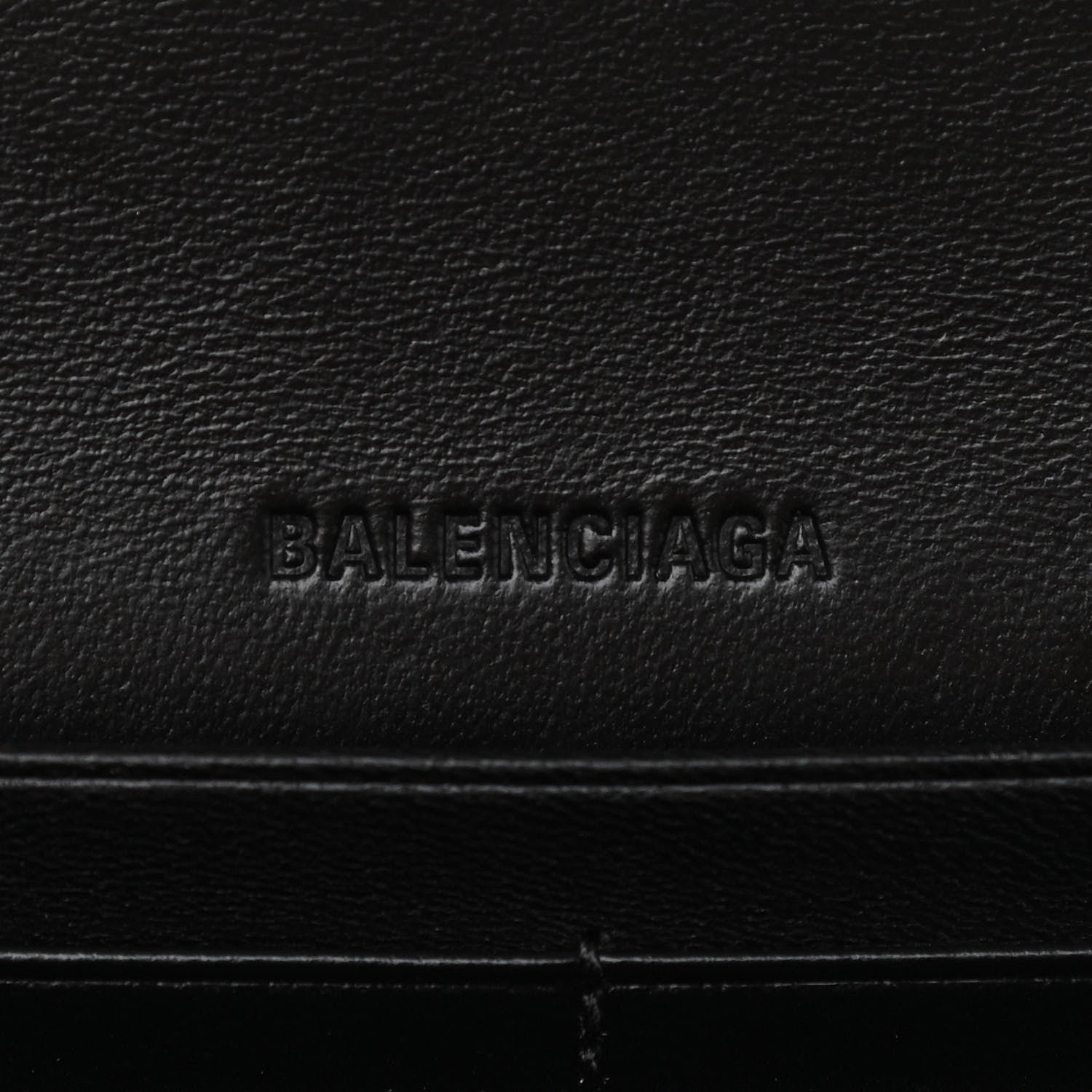 Balenciaga Extra Supple Calfskin Crocodile Embossed Gossip Wallet On Chain Black 6 of 9