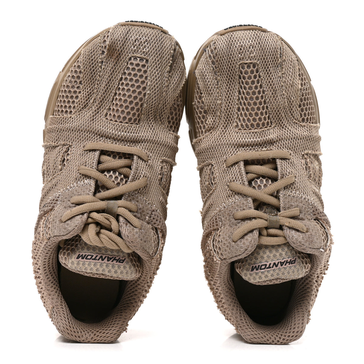 Fabric Mesh Womens Phantom Sneakers 36 Beige Mix