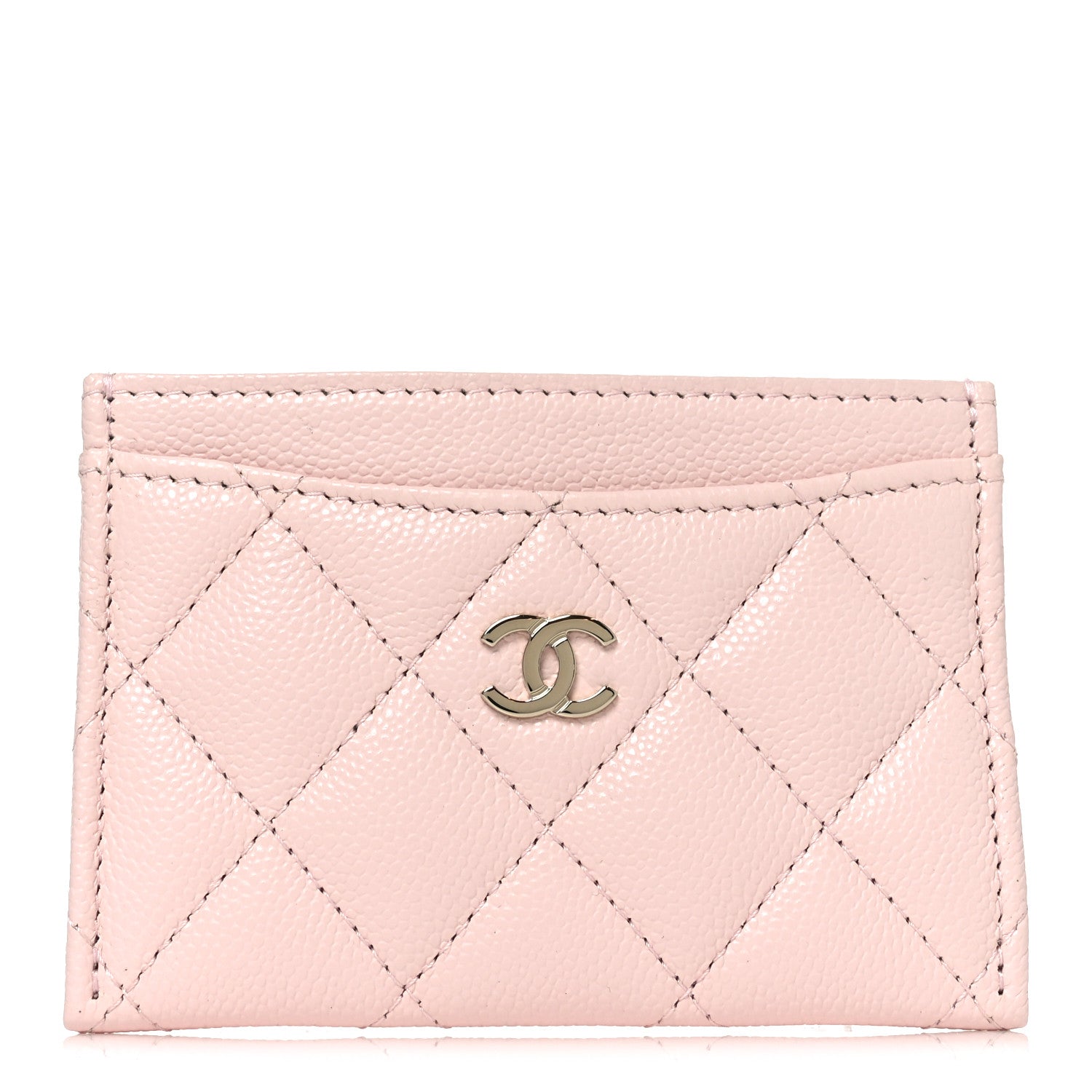 Chanel Caviar Quilted Card Holder Light Pink 1 of 9