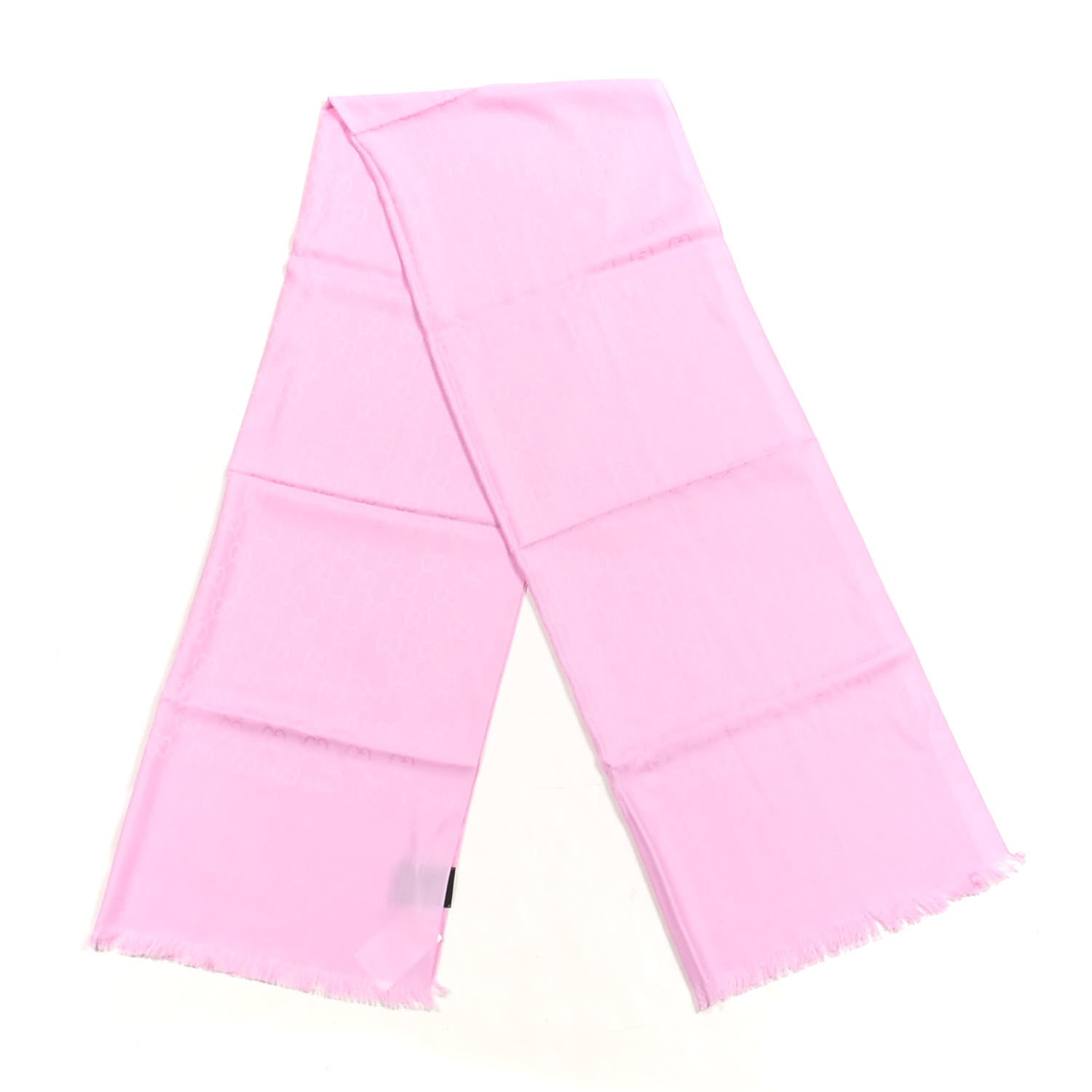 Gucci Wool Silk GG Monogram GGNat Plus Scarf Rose 2 of 3