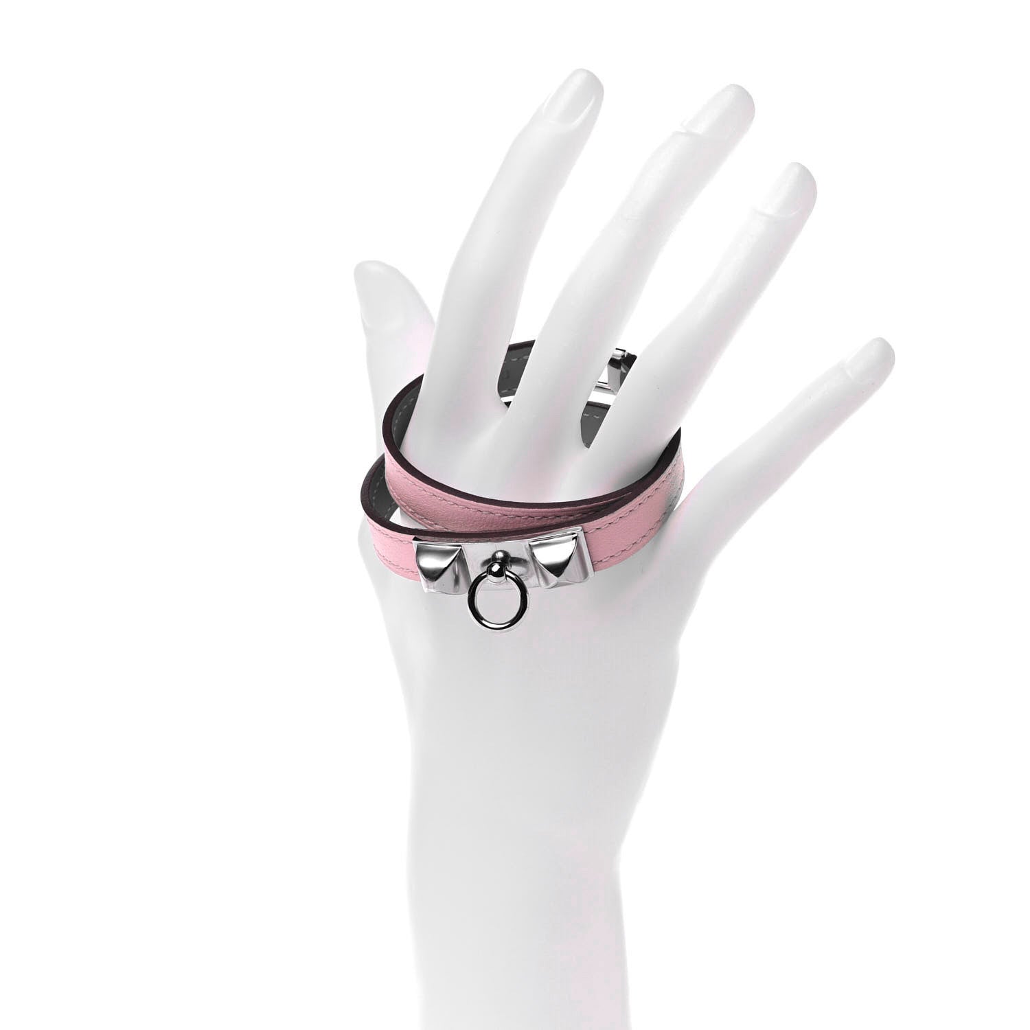 Hermes Swift Rivale Double Tour Bracelet T3 Rose Sakura 2 of 4