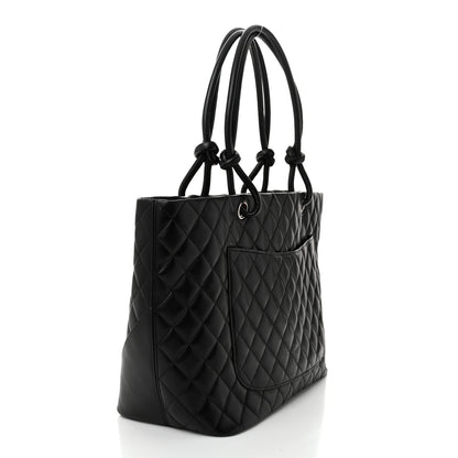 Chanel Calfskin Quilted Large Cambon Tote Black 3 of 9