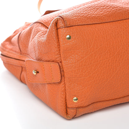 Chloe Grained Calfskin Brooke Satchel Orange 16 of 17