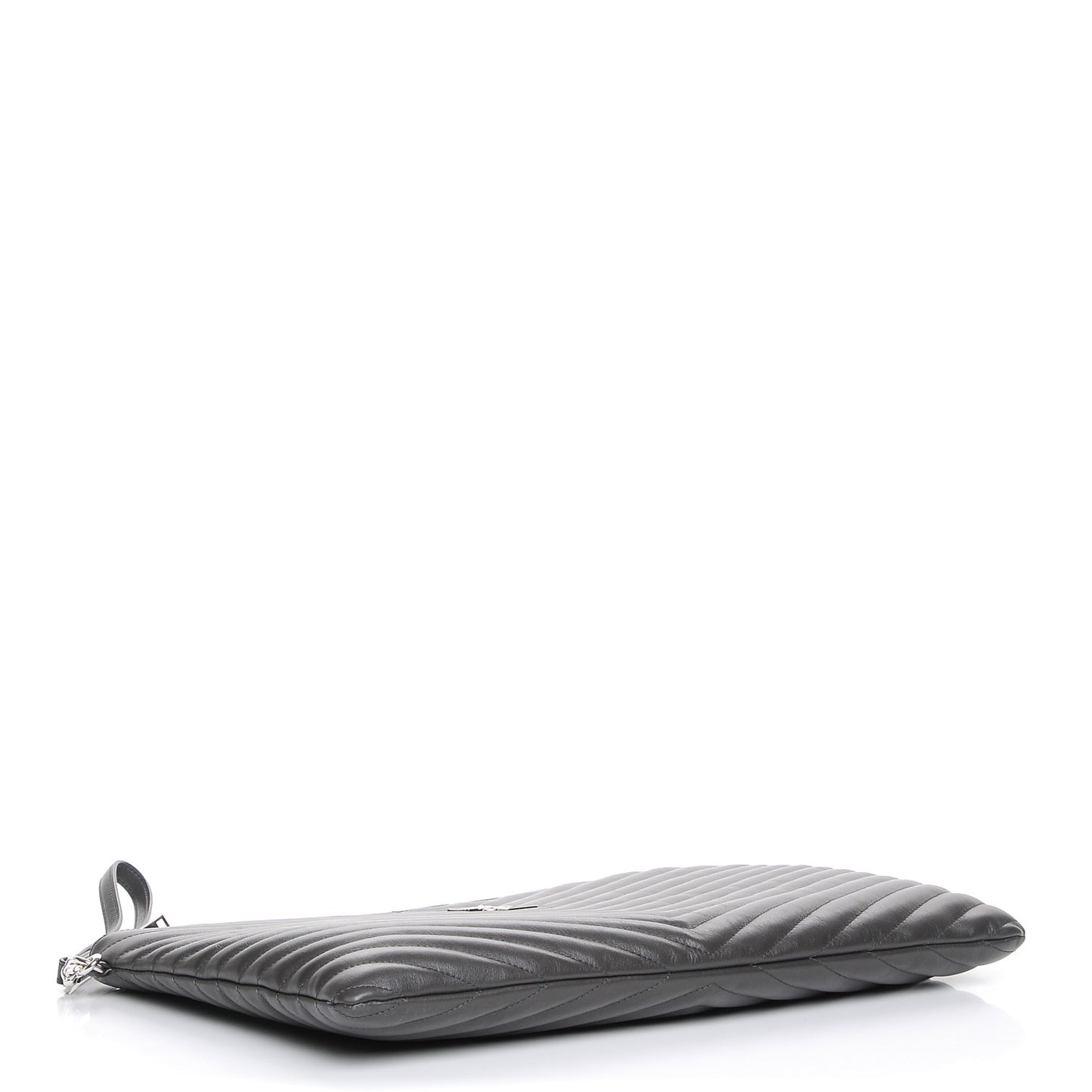 Calfskin Matelasse Chevron Cassandre Monogram Document Holder Coal