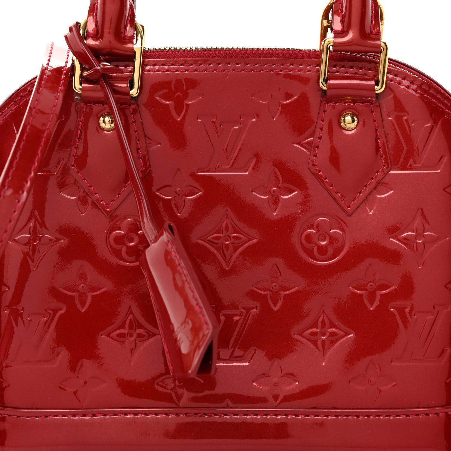Louis Vuitton Vernis Alma BB Cherry 7 of 9
