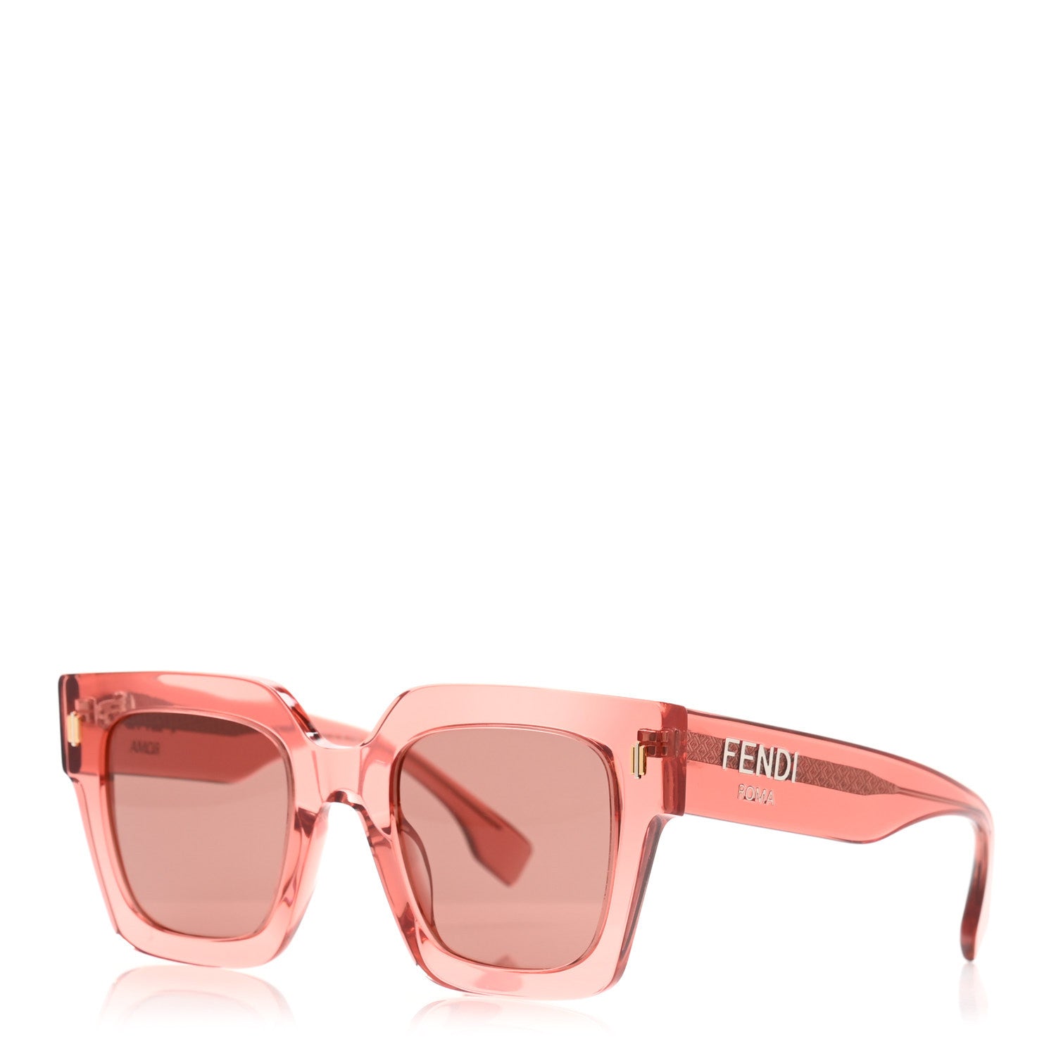 Fendi Acetate Fendi Square Sunglasses FE40100I Pink Silver 1 of 8