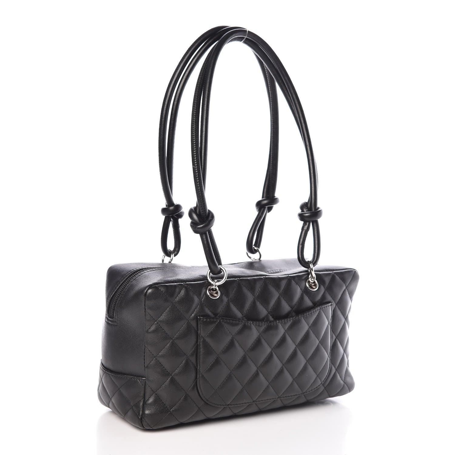 Chanel Calfskin Quilted Large Cambon Bowler Black 3 of 11