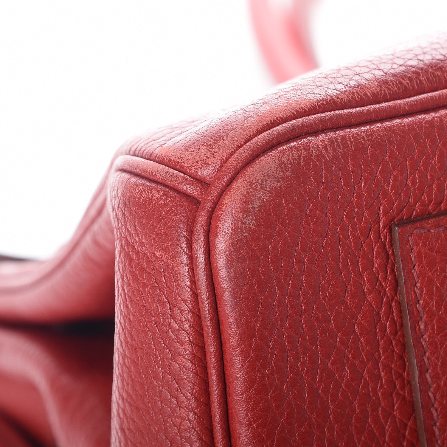 Hermes Taurillon Clemence JPG Shoulder Birkin II 42 Rouge Vif 33 of 34