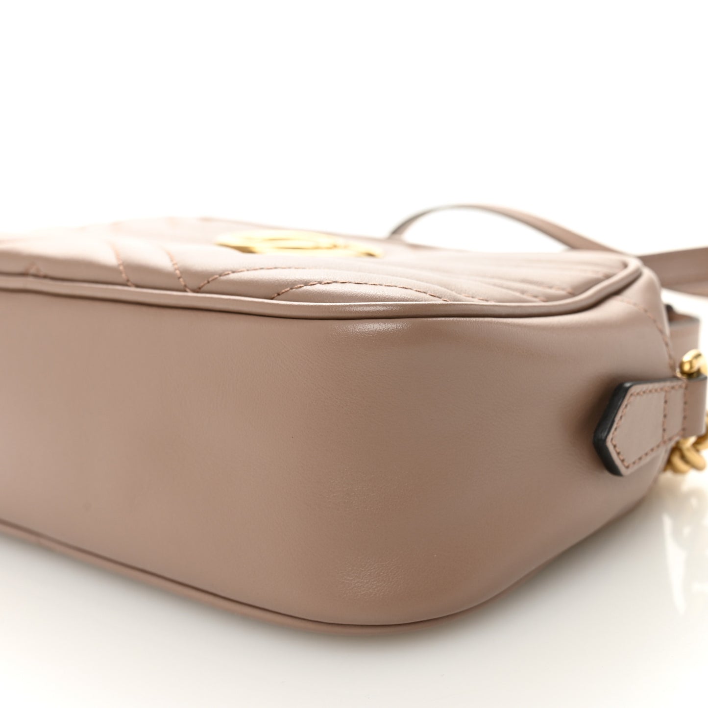 Calfskin Matelasse Small GG Marmont Chain Shoulder Bag Porcelain Rose