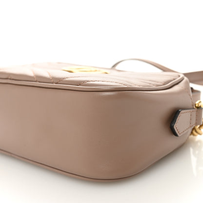Gucci Calfskin Matelasse Small GG Marmont Chain Shoulder Bag Porcelain Rose 10 of 10