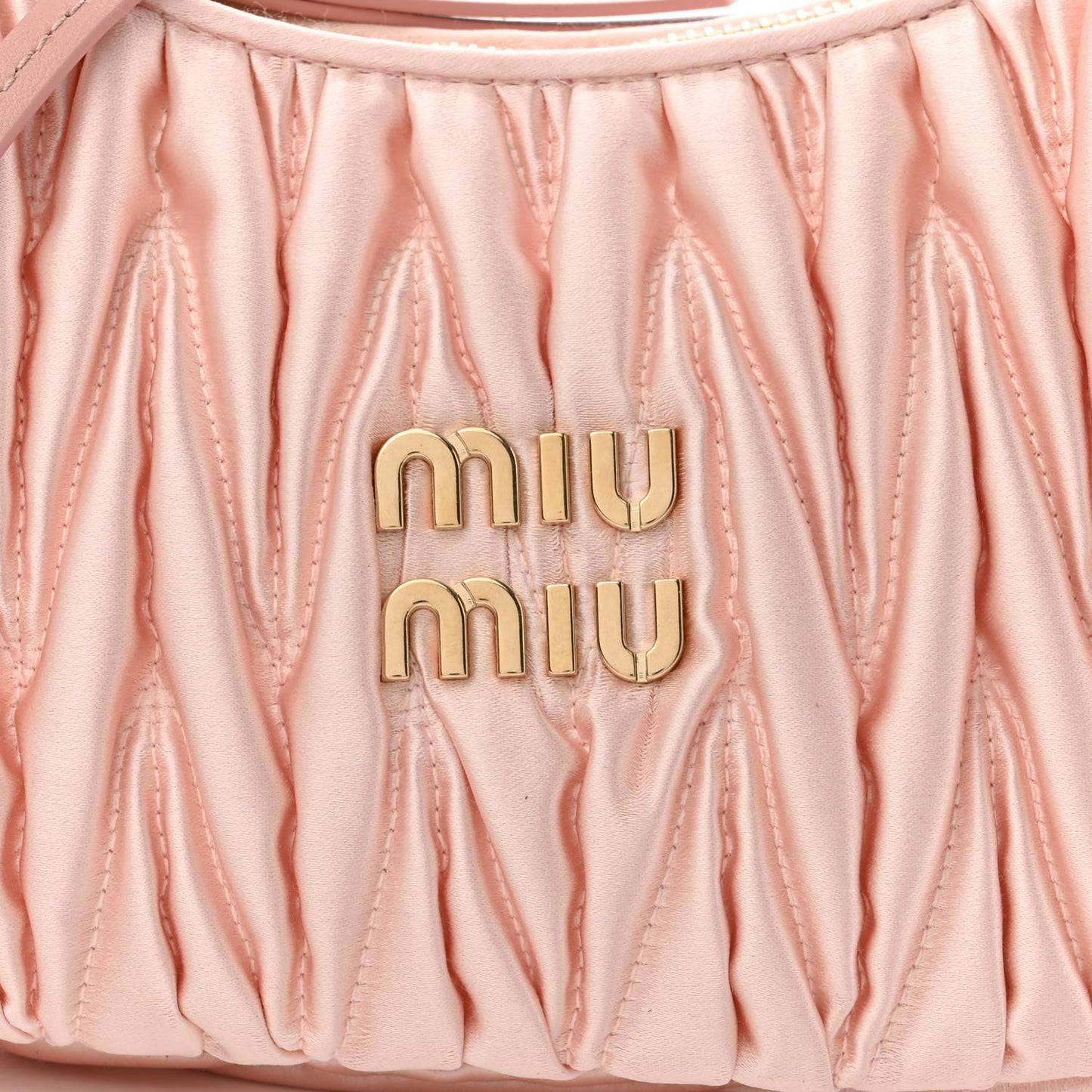 Satin Matelasse Mini Wander Hobo Alabaster Pink