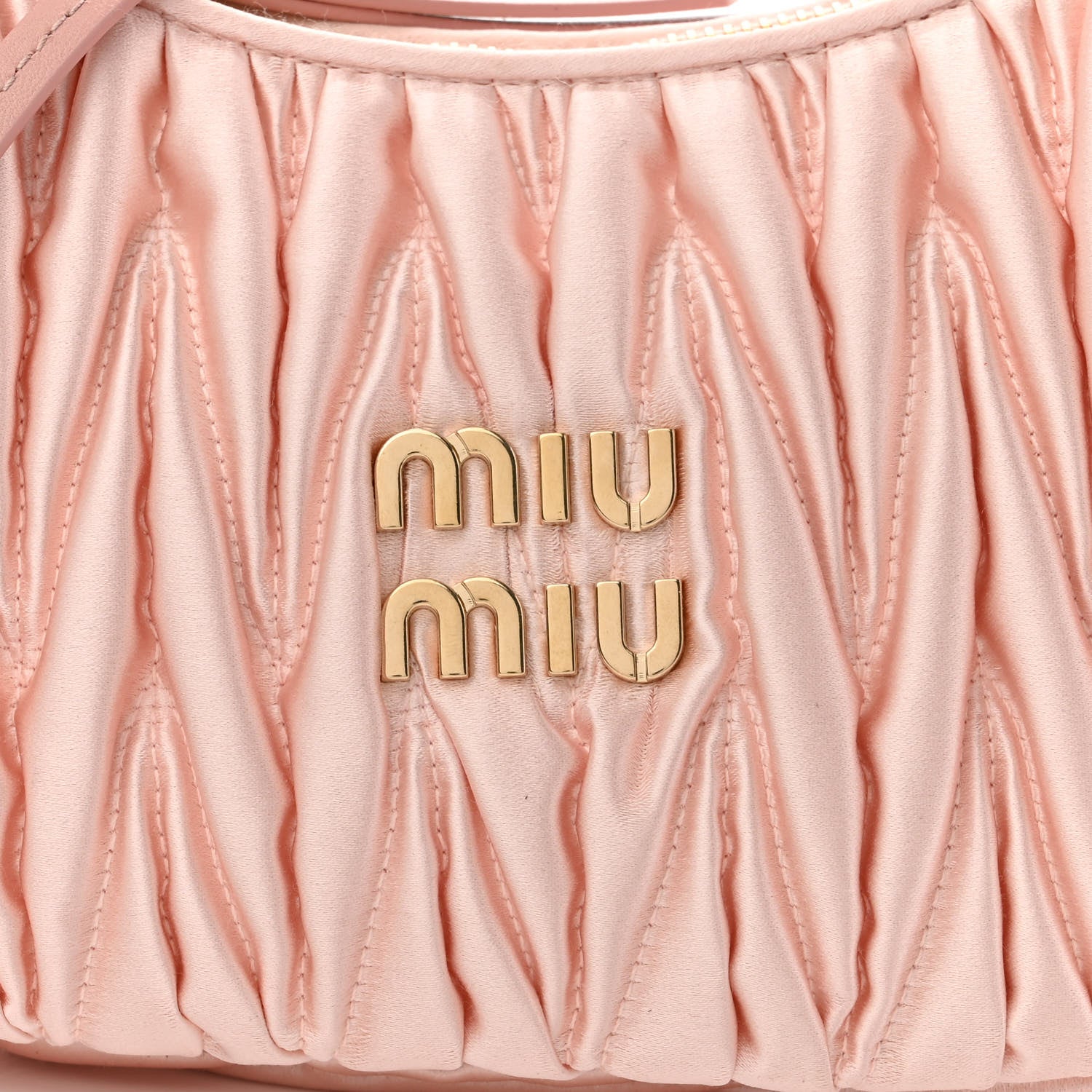 Miu Miu Satin Matelasse Mini Wander Hobo Alabaster Pink 8 of 11