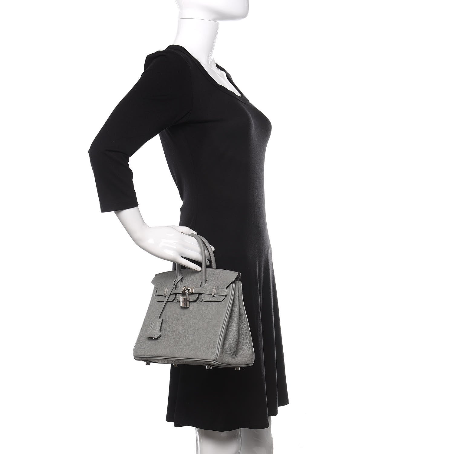Hermes Togo Birkin 25 Gris Mouette 2 of 12