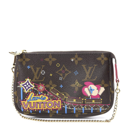 Louis Vuitton Monogram 2020 Christmas Animation Roller Coaster Mini Pochette Accessories Pivoine 1 of 7
