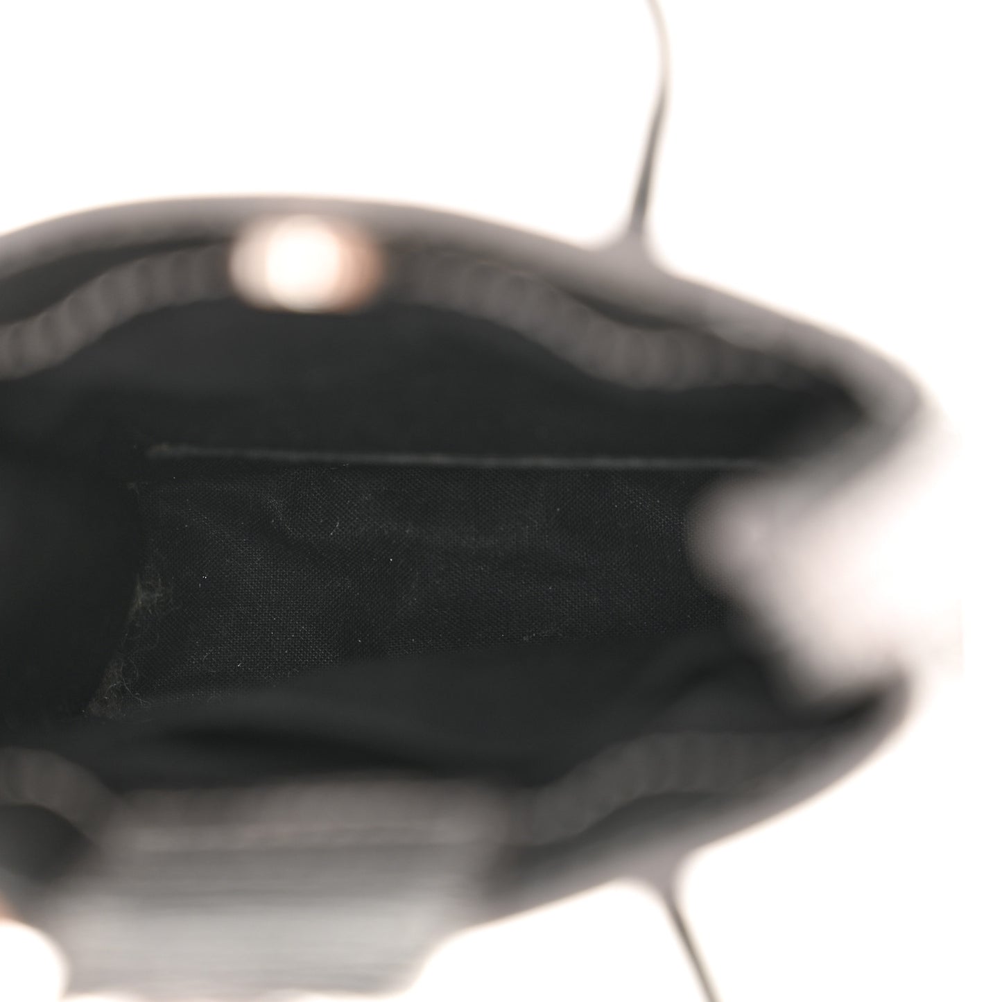 Metallic Textured Calfskin Logo Shopping Phone Holder Bag Silver